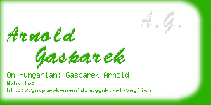 arnold gasparek business card